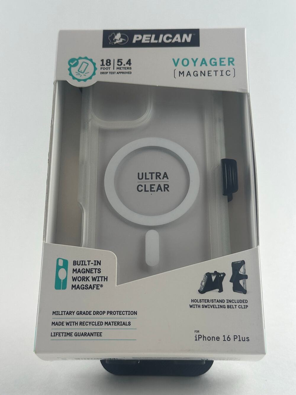 Pelican Voyager Magnetic iPhone 16 Plus Ultra Clear MagSafe Case NWT